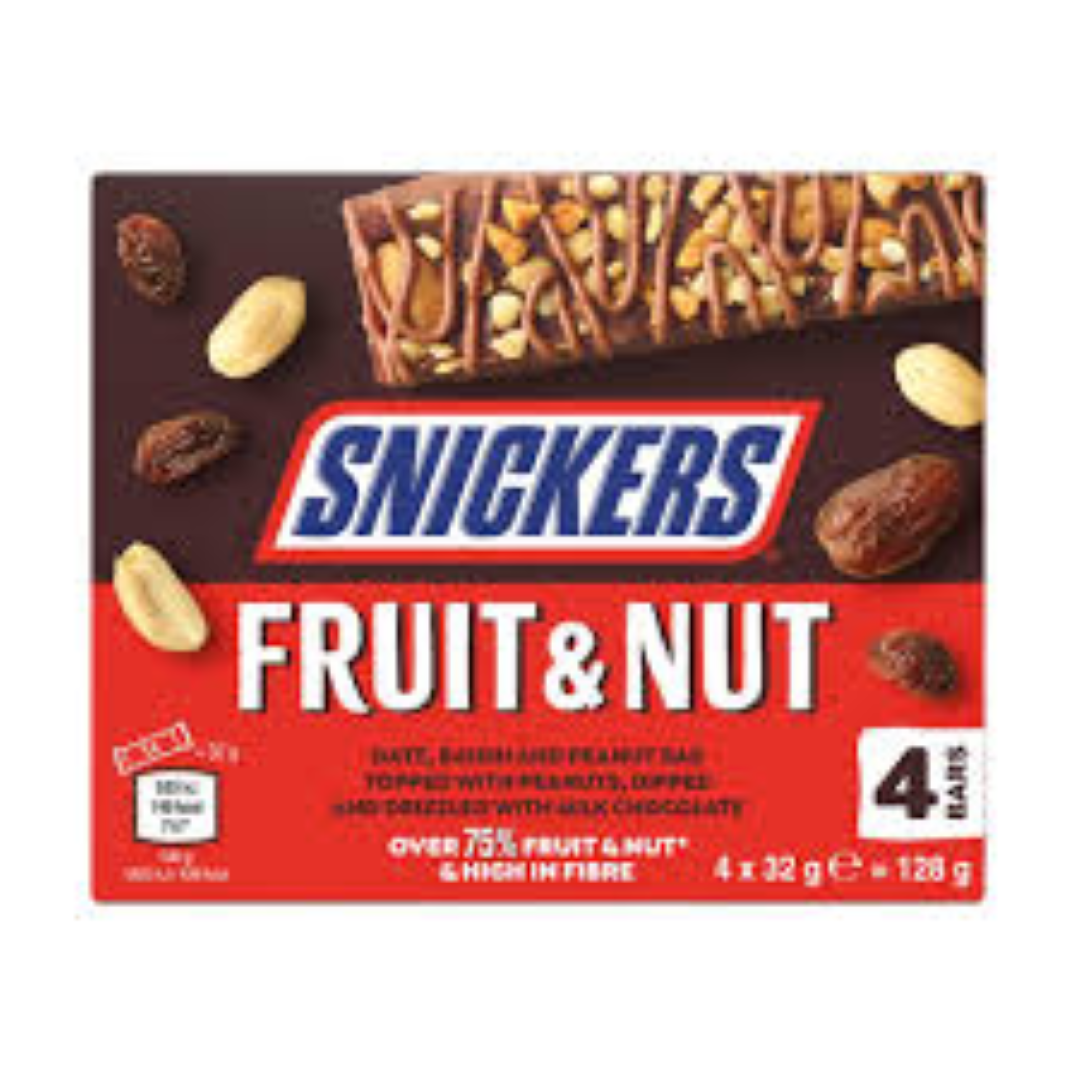 SNICKERS FRUIT N NUTS 4BARS 128G